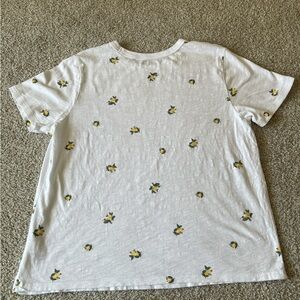 Old navy women’s white floral shirt large NWOT